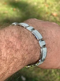 Men's Custom Link Bracelet Real 925 Silver Iced MOISSANITE Pass Diamond Tester 35 Men's Custom Link Bracelet Real 925 Silver Iced MOISSANITE Pass Diamond Tester -Harlem Bling Shop italiano silver inc mens custom link bracelet real 925 silver iced moissanite pass diamond tester 81663.1664378320