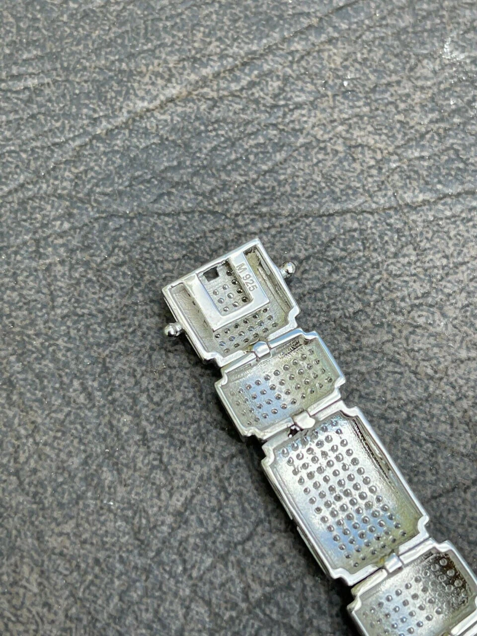 Men's Custom Link Bracelet Real 925 Silver Iced MOISSANITE Pass Diamond Tester 20 Men's Custom Link Bracelet Real 925 Silver Iced MOISSANITE Pass Diamond Tester - Image 18