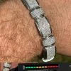 Men's Custom Link Bracelet Real 925 Silver Iced MOISSANITE Pass Diamond Tester -Harlem Bling Shop italiano silver inc mens custom link bracelet real 925 silver iced moissanite pass diamond tester 99095.1664388414