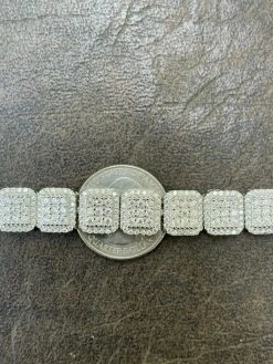 Men's Custom Square Bracelet Real 925 Silver Iced MOISSANITE Pass Diamond Tester 26 Men's Custom Square Bracelet Real 925 Silver Iced MOISSANITE Pass Diamond Tester -Harlem Bling Shop italiano silver inc mens custom square bracelet real 925 silver iced moissanite pass diamond tester 40900.1664399748