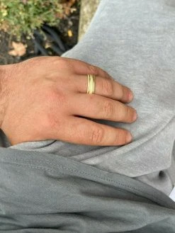 Mens Ladies 14k Gold Vermeil Solid 925 Sterling Silver Plain Wedding Band Ring -Harlem Bling Shop italiano silver inc mens ladies 14k gold vermeil solid 925 sterling silver plain wedding band ring 85625.1664397857