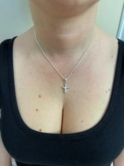 Mens Ladies Real 925 Silver Plain Gold Cross Crucifix Pendant Necklace Small 1" 19 Mens Ladies Real 925 Silver Plain Gold Cross Crucifix Pendant Necklace Small 1" -Harlem Bling Shop italiano silver inc mens ladies real 925 silver plain gold cross crucifix pendant necklace small 1 15961.1664395713