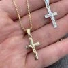 Mens Ladies Real 925 Silver Plain Gold Cross Crucifix Pendant Necklace Small 1" 1 Mens Ladies Real 925 Silver Plain Gold Cross Crucifix Pendant Necklace Small 1" -Harlem Bling Shop italiano silver inc mens ladies real 925 silver plain gold cross crucifix pendant necklace small 1 39734.1664400258