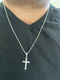 Mens Ladies Real 925 Silver Plain Gold Cross Crucifix Pendant Necklace Small 1" 17 Mens Ladies Real 925 Silver Plain Gold Cross Crucifix Pendant Necklace Small 1" -Harlem Bling Shop italiano silver inc mens ladies real 925 silver plain gold cross crucifix pendant necklace small 1 49744.1664380378