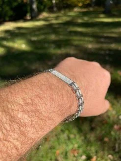 Mens Presidential ID Bracelet Real 925 Silver Iced MOISSANITE Pass Diamond Test 18 Mens Presidential ID Bracelet Real 925 Silver Iced MOISSANITE Pass Diamond Test -Harlem Bling Shop italiano silver inc mens presidential id bracelet real 925 silver iced moissanite pass diamond test 78059.1664357753