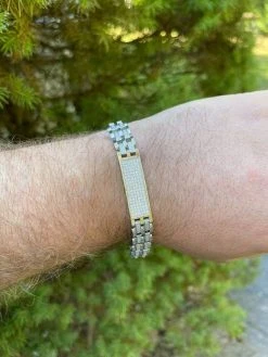 Mens Presidential ID Bracelet Real 925 Silver Iced MOISSANITE Pass Diamond Test 20 Mens Presidential ID Bracelet Real 925 Silver Iced MOISSANITE Pass Diamond Test -Harlem Bling Shop italiano silver inc mens presidential id bracelet real 925 silver iced moissanite pass diamond test 97388.1664356709