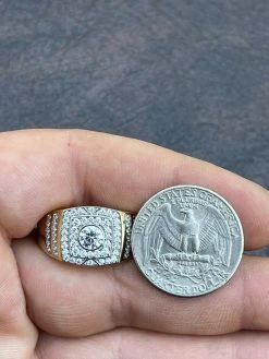 Mens REAL 10k Gold Over Solid 925 Sterling Silver Iced Diamond Solitaire Ring 25 Mens REAL 10k Gold Over Solid 925 Sterling Silver Iced Diamond Solitaire Ring -Harlem Bling Shop italiano silver inc mens real 10k gold over solid 925 sterling silver iced diamond solitaire ring 37682.1664389891