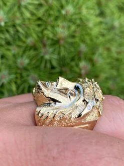 Mens Real 14k Yellow Gold Over Solid 925 Silver Jesus Face Ring Pinky Hip Hop 17 Mens Real 14k Yellow Gold Over Solid 925 Silver Jesus Face Ring Pinky Hip Hop -Harlem Bling Shop italiano silver inc mens real 14k yellow gold over solid 925 silver jesus face ring pinky hip hop 87290.1664380101