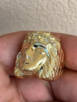 Mens Real 14k Yellow Gold Over Solid 925 Silver Jesus Face Ring Pinky Hip Hop 25 Mens Real 14k Yellow Gold Over Solid 925 Silver Jesus Face Ring Pinky Hip Hop -Harlem Bling Shop italiano silver inc mens real 14k yellow gold over solid 925 silver jesus face ring pinky hip hop 94680.1664390923