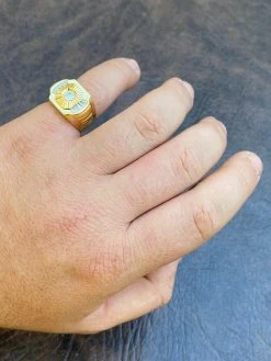 Mens Real 925 Silver & 14k Yellow Gold Iced Baguette Diamond Custom Ring Sz 7-13 23 Mens Real 925 Silver & 14k Yellow Gold Iced Baguette Diamond Custom Ring Sz 7-13 -Harlem Bling Shop italiano silver inc mens real 925 silver and 14k yellow gold iced baguette diamond custom ring sz 7 13 03900.1664379270