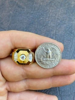 Mens Real 925 Silver & 14k Yellow Gold Iced Baguette Diamond Custom Ring Sz 7-13 24 Mens Real 925 Silver & 14k Yellow Gold Iced Baguette Diamond Custom Ring Sz 7-13 -Harlem Bling Shop italiano silver inc mens real 925 silver and 14k yellow gold iced baguette diamond custom ring sz 7 13 87417.1664388752