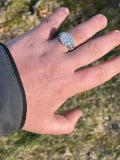 Mens Real 925 Silver Iced Diamond Nugget Micropave Ring Size 6 7 8 9 10 11 12 13 -Harlem Bling Shop italiano silver inc mens real 925 silver iced diamond nugget micropave ring size 6 7 8 9 10 11 12 13 02854.1664399494