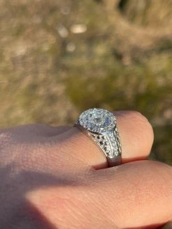 Mens Real 925 Silver Iced Diamond Nugget Micropave Ring Size 6 7 8 9 10 11 12 13 -Harlem Bling Shop italiano silver inc mens real 925 silver iced diamond nugget micropave ring size 6 7 8 9 10 11 12 13 38966.1664386841