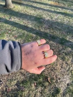 Mens REAL 925 Sterling Silver & 14k Gold Nugget Ring Baguette Iced Hip Hop Ring 24 Mens REAL 925 Sterling Silver & 14k Gold Nugget Ring Baguette Iced Hip Hop Ring -Harlem Bling Shop italiano silver inc mens real 925 sterling silver and 14k gold nugget ring baguette iced hip hop ring 39088.1664387083