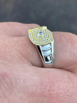 Mens Real 925 Sterling Silver Iced Diamond Solitaire Pinky Solitaire Pinky Ring -Harlem Bling Shop italiano silver inc mens real 925 sterling silver iced diamond solitaire pinky solitaire pinky ring 49399.1664389886