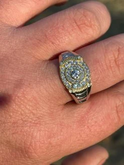 Mens Real 925 Sterling Silver Iced Diamond Solitaire Pinky Solitaire Pinky Ring -Harlem Bling Shop italiano silver inc mens real 925 sterling silver iced diamond solitaire pinky solitaire pinky ring 65581.1664376149