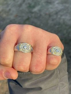 Mens Real 925 Sterling Silver Iced Diamond Solitaire Pinky Solitaire Pinky Ring -Harlem Bling Shop italiano silver inc mens real 925 sterling silver iced diamond solitaire pinky solitaire pinky ring 95335.1664384866