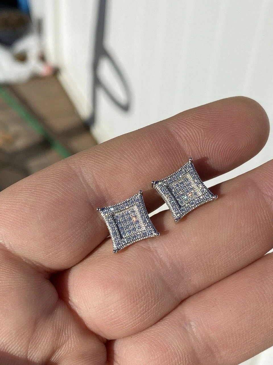 Men's Real 925 Sterling Silver MOISSANITE Iced Kite Earrings Pass Diamond Tester 12 Men's Real 925 Sterling Silver MOISSANITE Iced Kite Earrings Pass Diamond Tester - Image 10