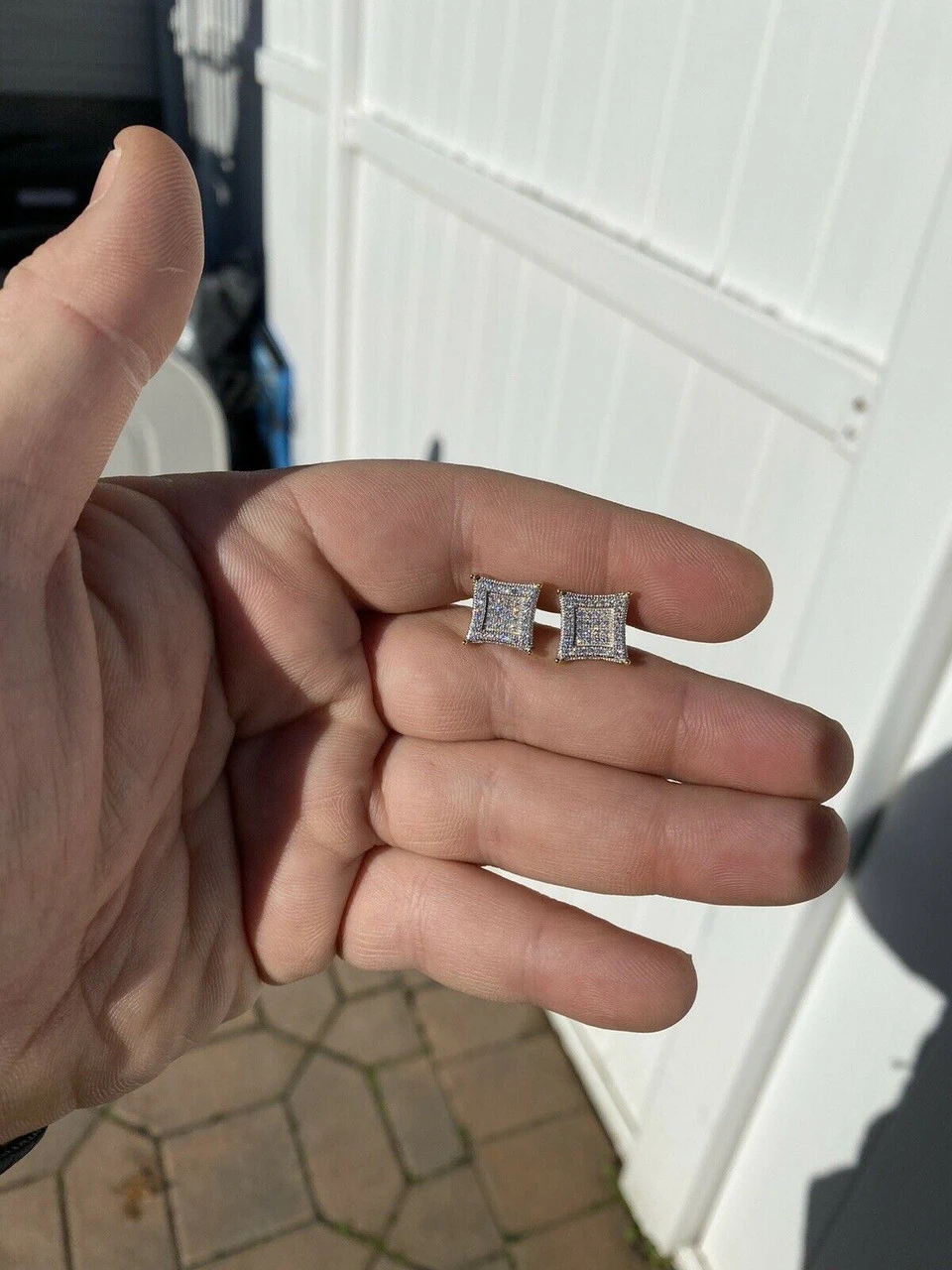 Men's Real 925 Sterling Silver MOISSANITE Iced Kite Earrings Pass Diamond Tester 19 Men's Real 925 Sterling Silver MOISSANITE Iced Kite Earrings Pass Diamond Tester - Image 17