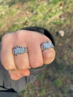 Mens REAL 925 Sterling Silver Nugget Ring Baguette Iced Drip Diamonds Pinky Ring 15 Mens REAL 925 Sterling Silver Nugget Ring Baguette Iced Drip Diamonds Pinky Ring -Harlem Bling Shop italiano silver inc mens real 925 sterling silver nugget ring baguette iced drip diamonds pinky ring 85917.1664400643