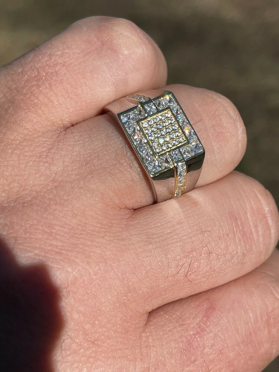 Mens Real 925 Sterling Silver Size 6 7 8 9 10 11 12 Iced Micropave Pinky RING 11 Mens Real 925 Sterling Silver Size 6 7 8 9 10 11 12 Iced Micropave Pinky RING - Image 9