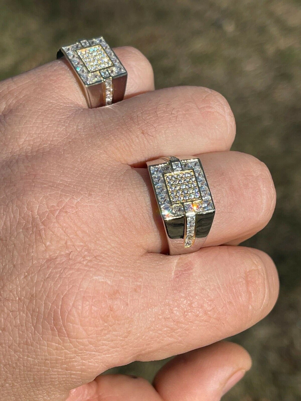 Mens Real 925 Sterling Silver Size 6 7 8 9 10 11 12 Iced Micropave Pinky RING 10 Mens Real 925 Sterling Silver Size 6 7 8 9 10 11 12 Iced Micropave Pinky RING - Image 8