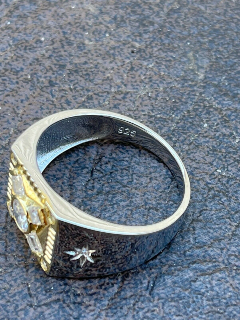 Mens Real Solid 925 Silver Iced Diamond Solitaire Ring Size 6 7 8 9 10 11 12 13 13 Mens Real Solid 925 Silver Iced Diamond Solitaire Ring Size 6 7 8 9 10 11 12 13 - Image 11