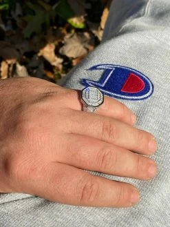 Men's Real Solid 925 Silver Octagonal Hip Hop RING Iced Pinky Baguette Diamond 18 Men's Real Solid 925 Silver Octagonal Hip Hop RING Iced Pinky Baguette Diamond -Harlem Bling Shop italiano silver inc mens real solid 925 silver octagonal hip hop ring iced pinky baguette diamond 12352.1664375323