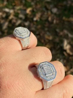 Men's Real Solid 925 Silver Octagonal Hip Hop RING Iced Pinky Baguette Diamond 21 Men's Real Solid 925 Silver Octagonal Hip Hop RING Iced Pinky Baguette Diamond -Harlem Bling Shop italiano silver inc mens real solid 925 silver octagonal hip hop ring iced pinky baguette diamond 41196.1664392955