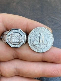 Men's Real Solid 925 Silver Octagonal Hip Hop RING Iced Pinky Baguette Diamond 25 Men's Real Solid 925 Silver Octagonal Hip Hop RING Iced Pinky Baguette Diamond -Harlem Bling Shop italiano silver inc mens real solid 925 silver octagonal hip hop ring iced pinky baguette diamond 50983.1664389554