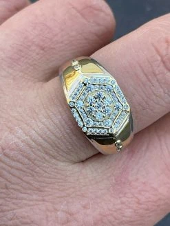 Mens Real Solid 925 Sterling Silver & 14k Gold Diamond RING Sz 6-13 ICED Hip Hop 19 Mens Real Solid 925 Sterling Silver & 14k Gold Diamond RING Sz 6-13 ICED Hip Hop -Harlem Bling Shop italiano silver inc mens real solid 925 sterling silver and 14k gold diamond ring sz 6 13 iced hip hop 37125.1664386693