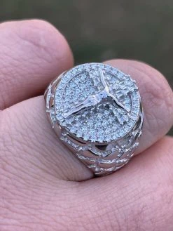 Men's Real Solid 925 Sterling Silver Iced Jesus Cross Nugget Ring Pinky Diamond -Harlem Bling Shop italiano silver inc mens real solid 925 sterling silver iced jesus cross nugget ring pinky diamond 77017.1664391886