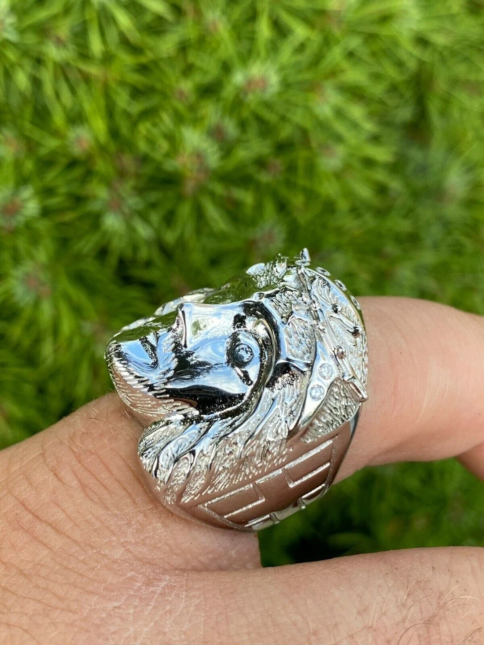 Mens Real Solid 925 Sterling Silver Jesus Face Ring Pinky Hip Hop Anillo Cz 7-13 9 Mens Real Solid 925 Sterling Silver Jesus Face Ring Pinky Hip Hop Anillo Cz 7-13 - Image 7