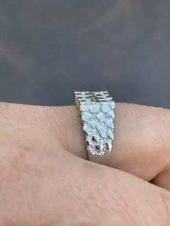 Mens REAL Solid 925 Sterling Silver Nugget Ring Iced Baguette Diamonds Sz 6-13 23 Mens REAL Solid 925 Sterling Silver Nugget Ring Iced Baguette Diamonds Sz 6-13 -Harlem Bling Shop italiano silver inc mens real solid 925 sterling silver nugget ring iced baguette diamonds sz 6 13 61899.1664383598