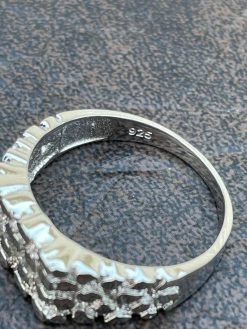 Mens REAL Solid 925 Sterling Silver Nugget Ring Iced Baguette Diamonds Sz 6-13 20 Mens REAL Solid 925 Sterling Silver Nugget Ring Iced Baguette Diamonds Sz 6-13 -Harlem Bling Shop italiano silver inc mens real solid 925 sterling silver nugget ring iced baguette diamonds sz 6 13 66612.1664381349