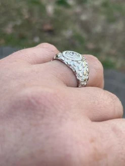 Mens REAL Solid 925 Sterling Silver Nugget Ring Solitaire Cluster Iced Diamonds 18 Mens REAL Solid 925 Sterling Silver Nugget Ring Solitaire Cluster Iced Diamonds -Harlem Bling Shop italiano silver inc mens real solid 925 sterling silver nugget ring solitaire cluster iced diamonds 47041.1664375747