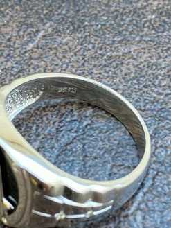 Mens Real Solid 925 Sterling Silver Ring FreeMason Masonic Letter G Black Onyx -Harlem Bling Shop italiano silver inc mens real solid 925 sterling silver ring freemason masonic letter g black onyx 38088.1664390203