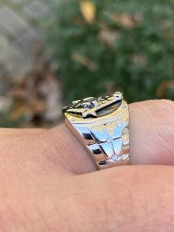 Mens Real Solid 925 Sterling Silver Ring FreeMason Masonic Letter G Black Onyx -Harlem Bling Shop italiano silver inc mens real solid 925 sterling silver ring freemason masonic letter g black onyx 57104.1664371796