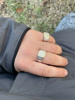 Mens REAL Solid 925 Sterling Silver W 10k Gold Bezel Iced Diamond Solitaire Ring 25 Mens REAL Solid 925 Sterling Silver W 10k Gold Bezel Iced Diamond Solitaire Ring -Harlem Bling Shop italiano silver inc mens real solid 925 sterling silver w 10k gold bezel iced diamond solitaire ring 09393.1664397062