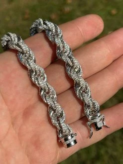 Men's Rope Bracelet Real 925 Silver Iced 14.5ct MOISSANITE Pass Diamond Tester 20 Men's Rope Bracelet Real 925 Silver Iced 14.5ct MOISSANITE Pass Diamond Tester -Harlem Bling Shop italiano silver inc mens rope bracelet real 925 silver iced 14.5ct moissanite pass diamond tester 08343.1664393062