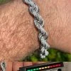 Men's Rope Bracelet Real 925 Silver Iced 14.5ct MOISSANITE Pass Diamond Tester 2 Men's Rope Bracelet Real 925 Silver Iced 14.5ct MOISSANITE Pass Diamond Tester -Harlem Bling Shop italiano silver inc mens rope bracelet real 925 silver iced 14.5ct moissanite pass diamond tester 42816.1664399693