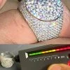 Men's Solid 925 Silver MOISSANITE Pass Diamond Tester Cluster Pinky RING Hip Hop