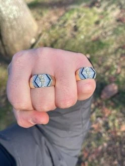 Men's Solid 925 Sterling Silver & 14k Gold Grim Reaper Santa Muerte Pinky Ring -Harlem Bling Shop italiano silver inc mens solid 925 sterling silver and 14k gold grim reaper santa muerte pinky ring 73380.1664387248