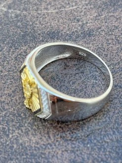 Men's Solid 925 Sterling Silver Grim Reaper Santa Muerte Real Iced Hip Hop Ring -Harlem Bling Shop italiano silver inc mens solid 925 sterling silver grim reaper santa muerte real iced hip hop ring 87458.1664389328