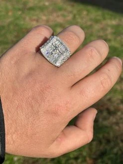 Men's Solid 925 Sterling Silver Iced Hip Hop Baguette Diamond Pinky Cross Ring -Harlem Bling Shop italiano silver inc mens solid 925 sterling silver iced hip hop baguette diamond pinky cross ring 62916.1665670117