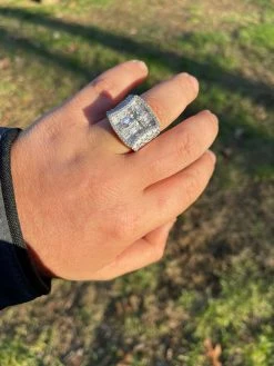 Men's Solid 925 Sterling Silver Iced Hip Hop Baguette Diamond Pinky Cross Ring -Harlem Bling Shop italiano silver inc mens solid 925 sterling silver iced hip hop baguette diamond pinky cross ring 83652.1664396860