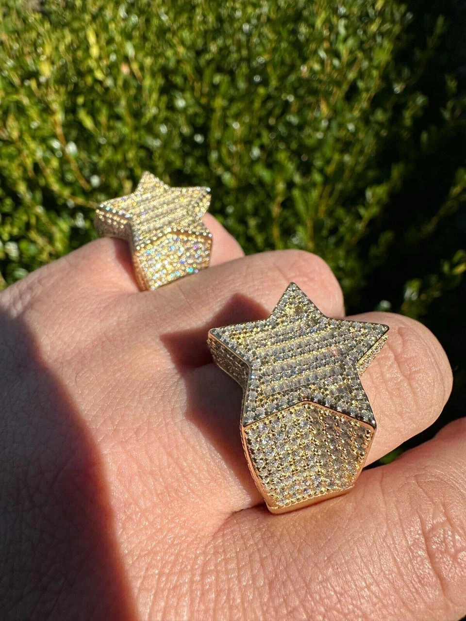 4.65ct MOISSANITE 14k Gold & 925 Silver Iced Out Baguette Star Ring Diamond Test 20 4.65ct MOISSANITE 14k Gold & 925 Silver Iced Out Baguette Star Ring Diamond Test - Image 18