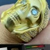 MOISSANITE Iced HEAVY Death Skull Ring Matte Real 14k Gold Over 925 Silver 1 MOISSANITE Iced HEAVY Death Skull Ring Matte Real 14k Gold Over 925 Silver -Harlem Bling Shop italiano silver inc moissanite iced heavy death skull ring matte real 14k gold over 925 silver 39561.1697164350