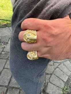 MOISSANITE Iced HEAVY Death Skull Ring Matte Real 14k Gold Over 925 Silver 35 MOISSANITE Iced HEAVY Death Skull Ring Matte Real 14k Gold Over 925 Silver -Harlem Bling Shop italiano silver inc moissanite iced heavy death skull ring matte real 14k gold over 925 silver 50264.1697164474