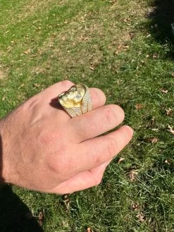 MOISSANITE Iced HEAVY Death Skull Ring Matte Real 14k Gold Over 925 Silver 41 MOISSANITE Iced HEAVY Death Skull Ring Matte Real 14k Gold Over 925 Silver -Harlem Bling Shop italiano silver inc moissanite iced heavy death skull ring matte real 14k gold over 925 silver 70313.1697164349